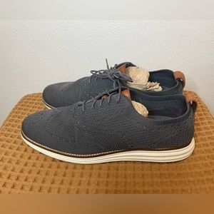 Cole Haan Original Grand Grey Mens Sz 11.5 Wingtip Oxford Shoes Knit C27961